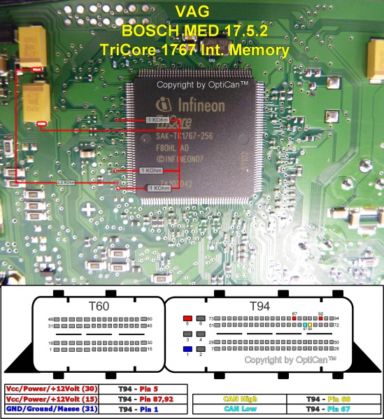 Bosch MED 17.5.2 (Seat) pinout diagram 1